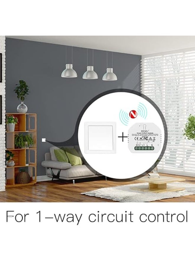 مويس وحدة مفتاح MOES Zigbee للتركيب على سكة DIN – قناتان (أبيض) | ريليه ذكي مع تحكم مستقل، مؤقت وأتمتة، ومتوافق مع تطبيق Smart Life/Tuya - Image 3