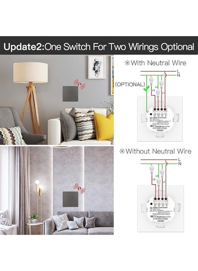 مويس وحدة مفتاح MOES Zigbee للتركيب على سكة DIN – قناتان (أبيض) | ريليه ذكي مع تحكم مستقل، مؤقت وأتمتة، ومتوافق مع تطبيق Smart Life/Tuya - Image 5