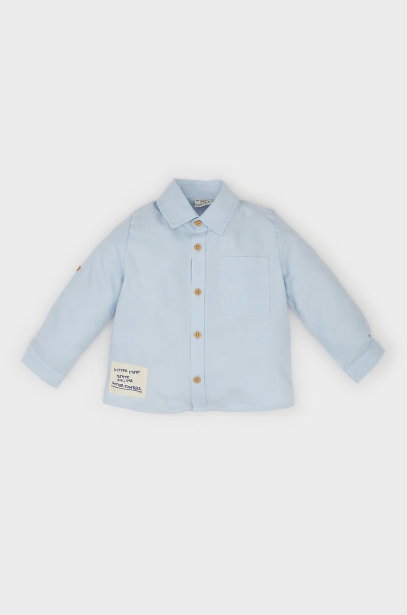 ديفاكتو Baby Boy Shirt Collar Jacquard Shirt