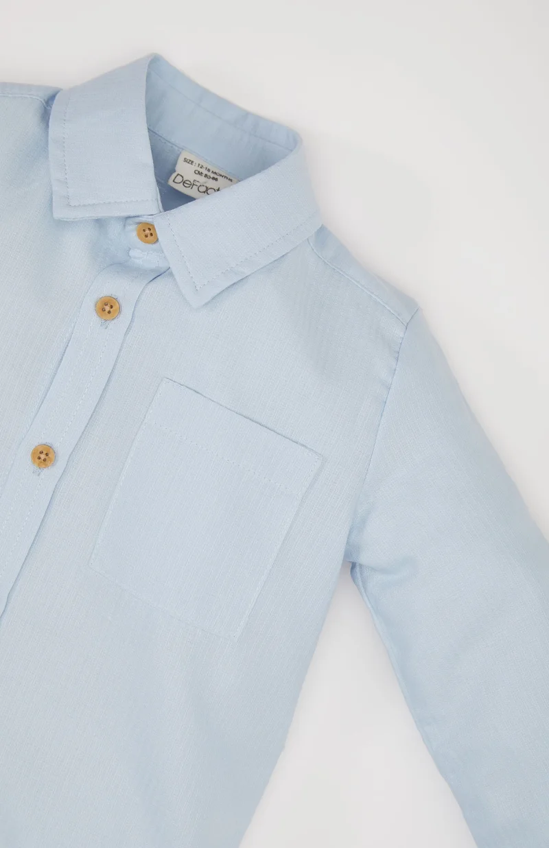 ديفاكتو Baby Boy Shirt Collar Jacquard Shirt