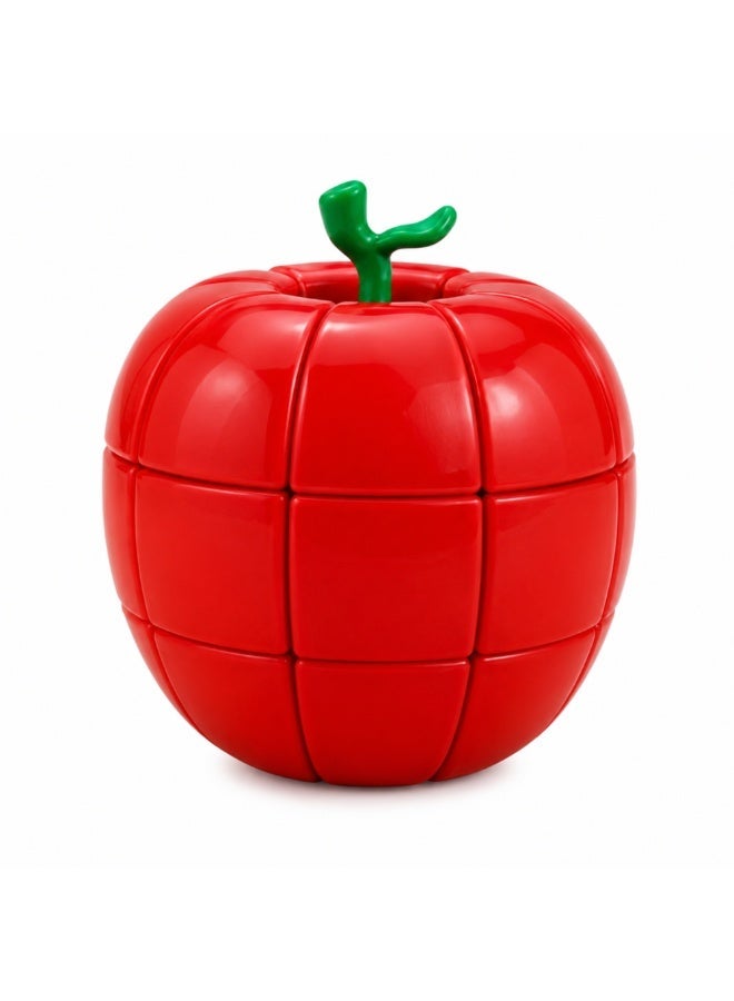 YJ Apple Cube 3x3 Puzzle Red – Realistic Fruit Design Speed Cube with Smooth Rotation and Novelty Collectible Appeal - Image 1
