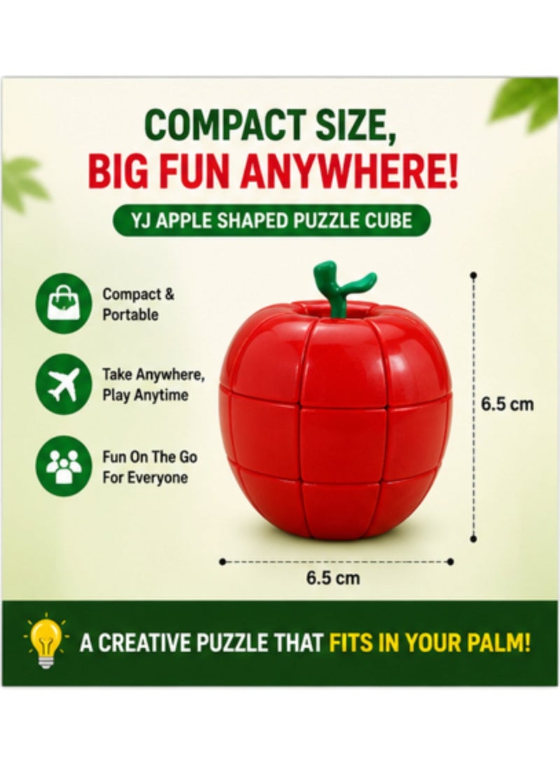 YJ Apple Cube 3x3 Puzzle Red – Realistic Fruit Design Speed Cube with Smooth Rotation and Novelty Collectible Appeal - Image 4
