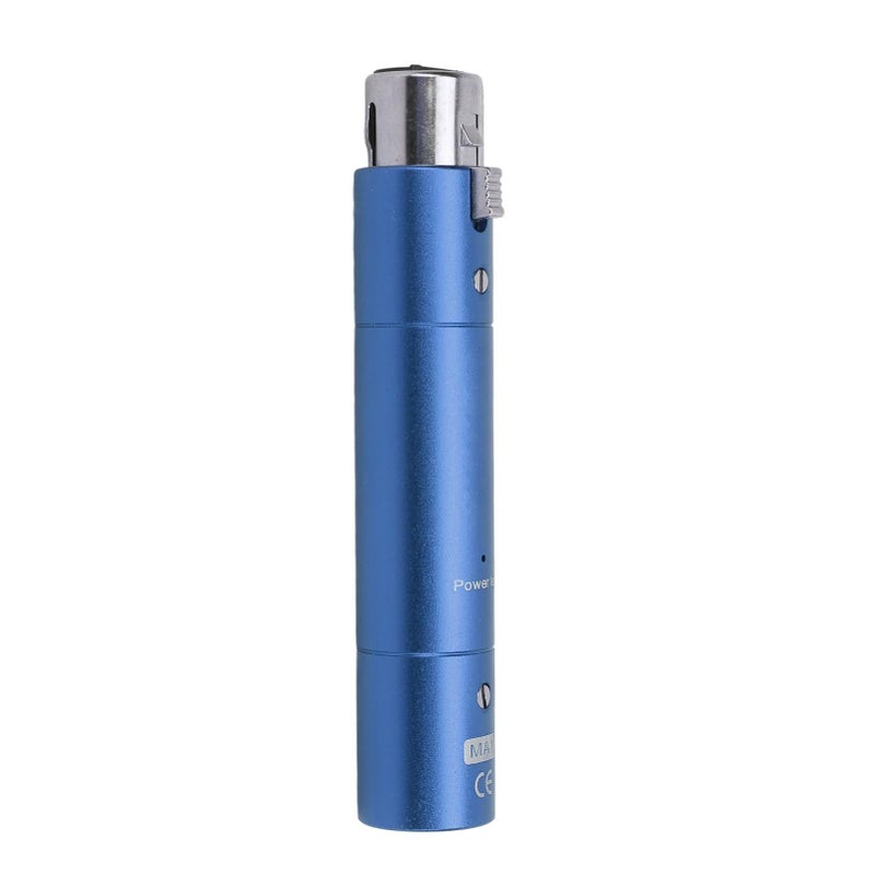 Aluminum Alloy Blue XLR Microphone Preamp with 28dB Gain for Broadcasting - Image 4