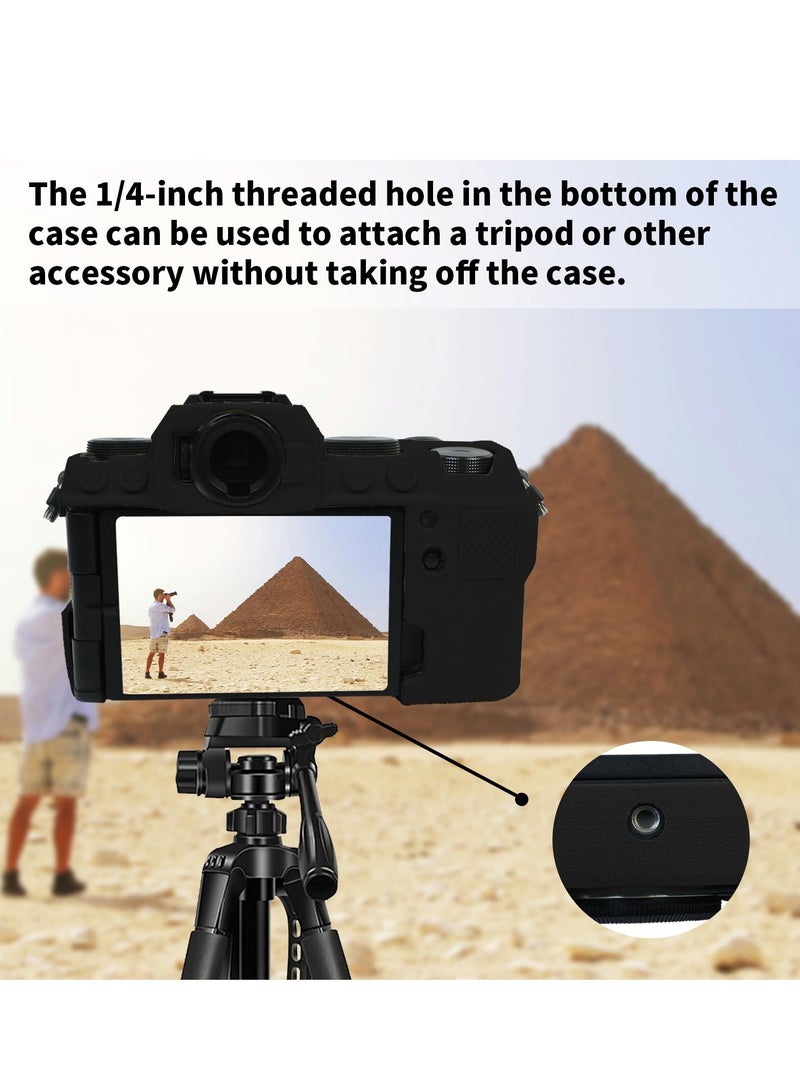 SOLARAE Case for Fujifilm X-S20 and for Fuji XS20 Digital Camera, Soft Silicone Camera Case Cover Anti-Scratch Slim Fit Body Skin Protector DSLR Camera Protective Sleeve Black - Image 4