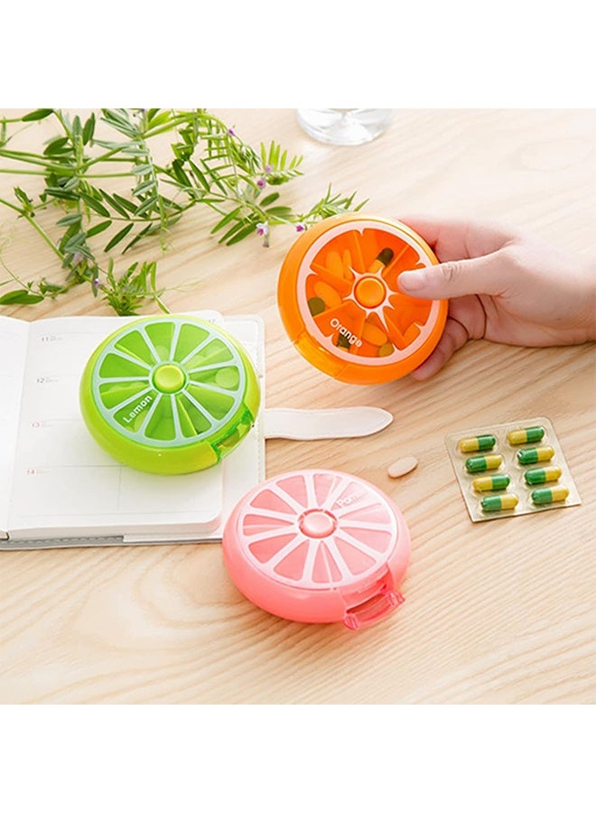 3 Pcs Portable Pill Box For Travel, 7 Compartments For Medicines And Vitamins, Suitable To Put In A Pocket Or Purse, Safe Storage Of Daily Doses - Image 3