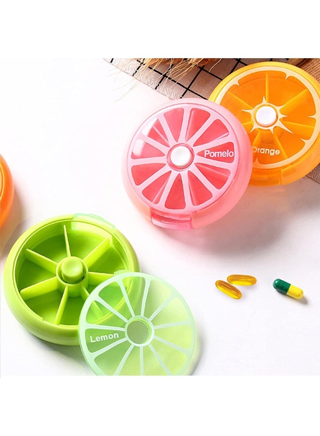3 Pcs Portable Pill Box For Travel, 7 Compartments For Medicines And Vitamins, Suitable To Put In A Pocket Or Purse, Safe Storage Of Daily Doses - Image 4