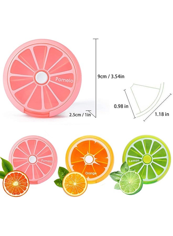 3 Pcs Portable Pill Box For Travel, 7 Compartments For Medicines And Vitamins, Suitable To Put In A Pocket Or Purse, Safe Storage Of Daily Doses - Image 2