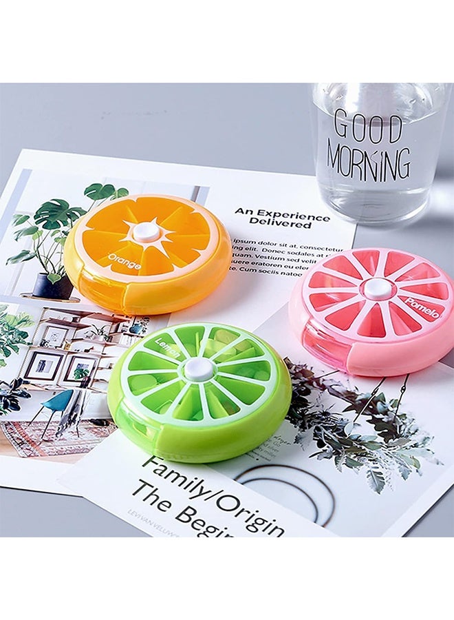3 Pcs Portable Pill Box For Travel, 7 Compartments For Medicines And Vitamins, Suitable To Put In A Pocket Or Purse, Safe Storage Of Daily Doses - Image 5