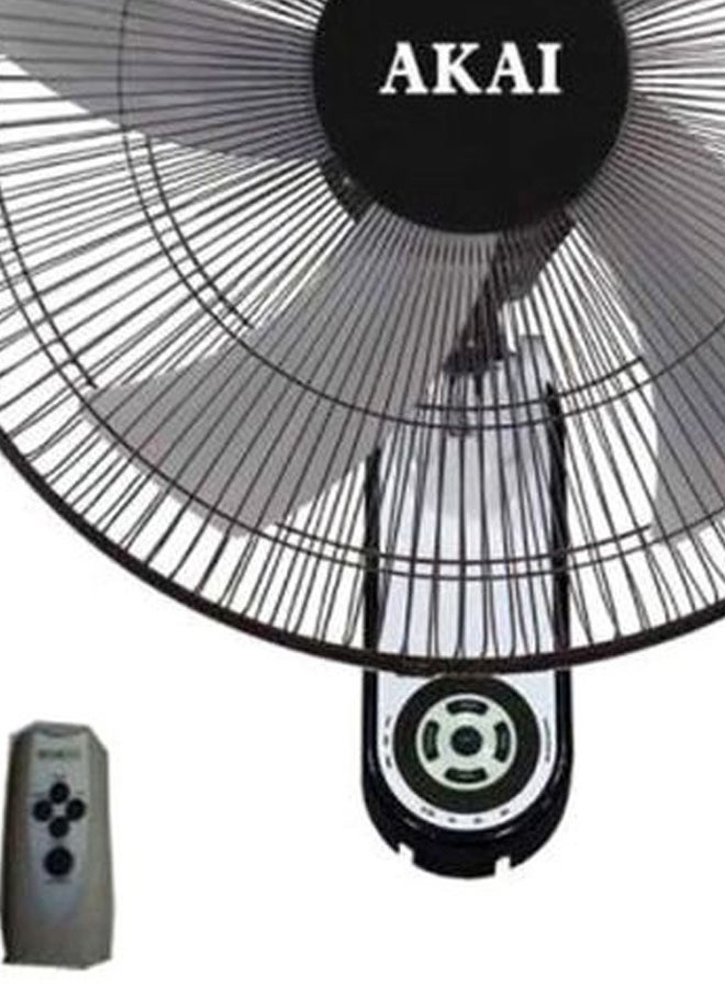 أكاي مروحة تُثبَّت على الحائط مع جهاز تحكم عن بعد بقدرة 60 وات 60 W Ak-Wf18R أسود/رمادي - Image 3
