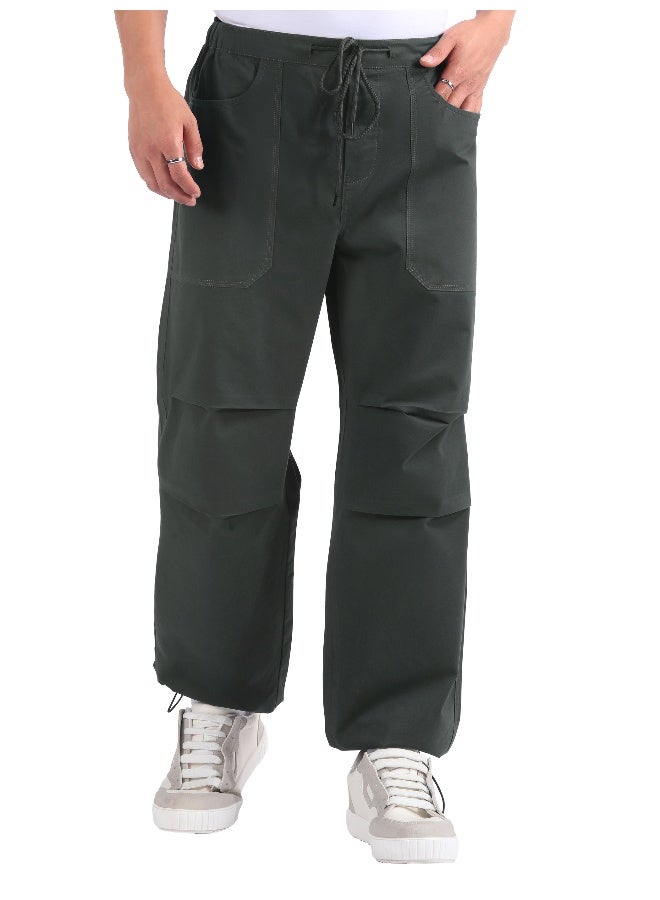 Beyoung Metal Grey Double Pleated Cargo Joggers - Image 2