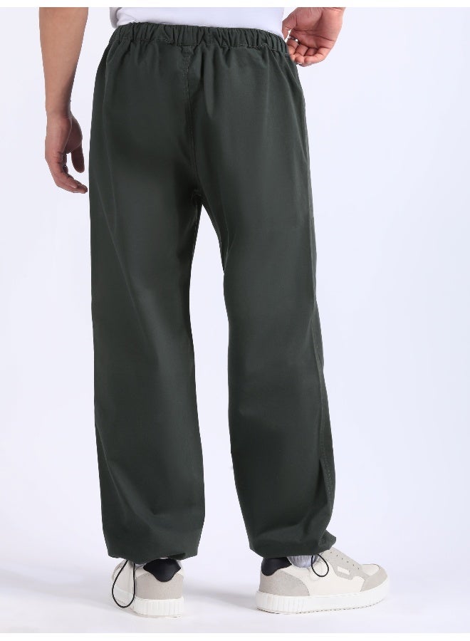 Beyoung Metal Grey Double Pleated Cargo Joggers - Image 3