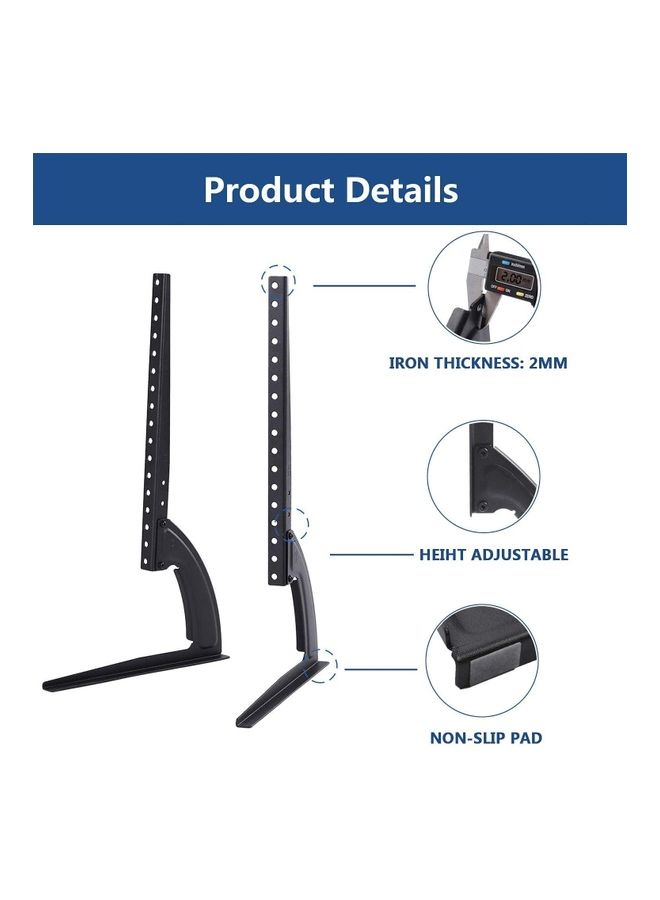 اليشمك حامل تلفزيون عالمي للطاولة، قاعدة تثبيت على قاعدة قدم لتلفزيون LCD LED OLED مقاس 75 بوصة لتلفزيون Samsung LG Sony. - Image 3