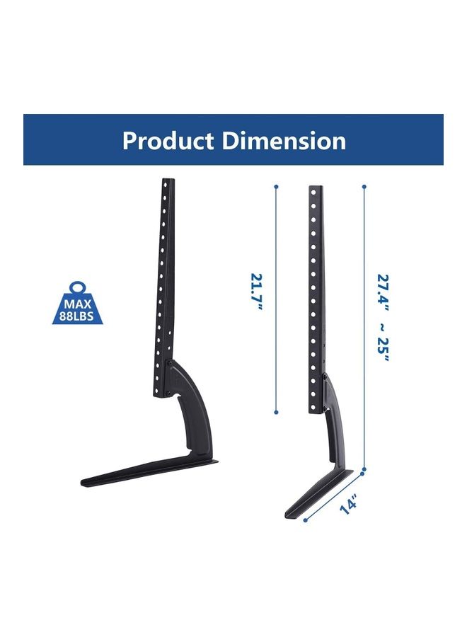 اليشمك حامل تلفزيون عالمي للطاولة، قاعدة تثبيت على قاعدة قدم لتلفزيون LCD LED OLED مقاس 75 بوصة لتلفزيون Samsung LG Sony. - Image 4