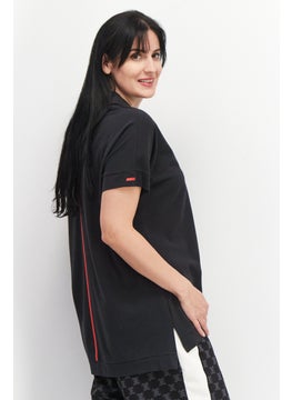 Puma x Ferrari Women Sportswear Fit Short Sleeve Brand Logo Polo Shirt, Black  - Image 2