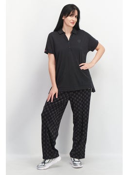 Puma x Ferrari Women Sportswear Fit Short Sleeve Brand Logo Polo Shirt, Black  - Image 4