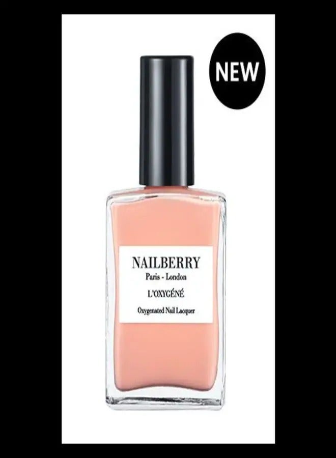 Nailberry L'Oxygéné Oxygenated Nail Lacquer | Peach Of My Heart, 15ml | Polish for a Healthier Manicure & Long Lasting Colour | 12-Free, Vegan, Halal, Cruelty & Gluten Free | Breathable
