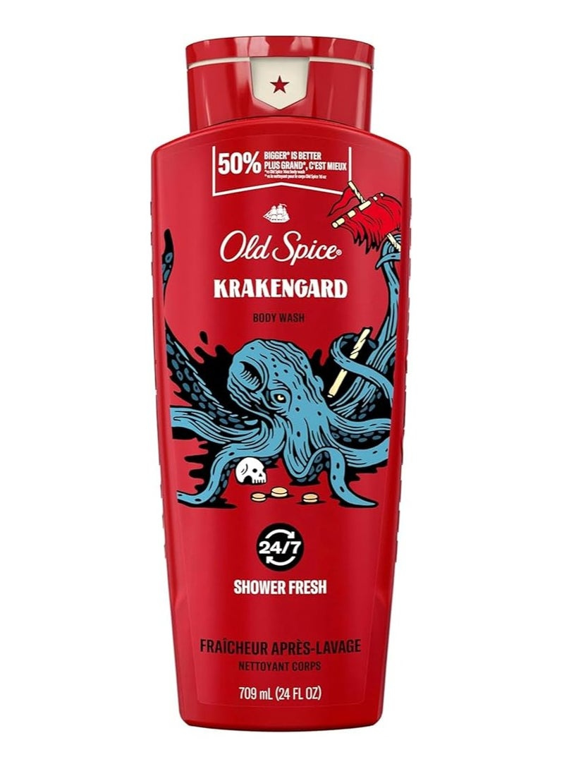 أولد سبايس غسول الجسم كراكينجارد من أولد سبايس للرجال، ٧٠٩ مل | عطر رجولي يدوم طويلًا وجل استحمام منعش