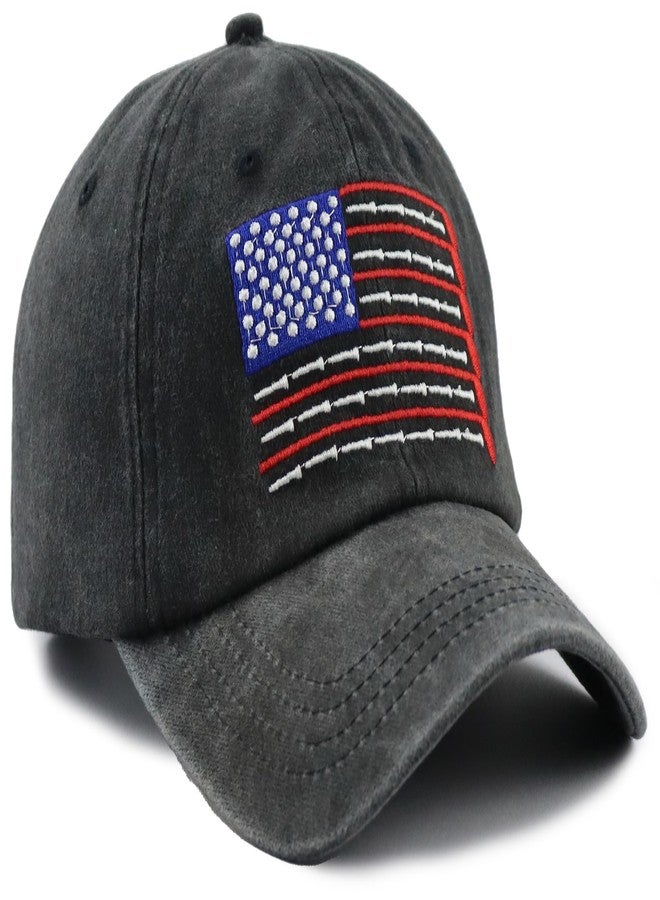 Wsaztulp Golf Accessories for Men Women, American Flag Hat, Golfing Decor Baseball Cap, Fathers Mothers Day Retired Golf Gifts for Dad Mom Golfer Wife Hubby Black - Image 4