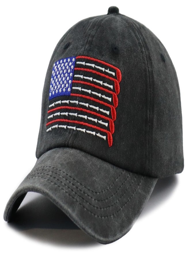 Wsaztulp Golf Accessories for Men Women, American Flag Hat, Golfing Decor Baseball Cap, Fathers Mothers Day Retired Golf Gifts for Dad Mom Golfer Wife Hubby Black - Image 2