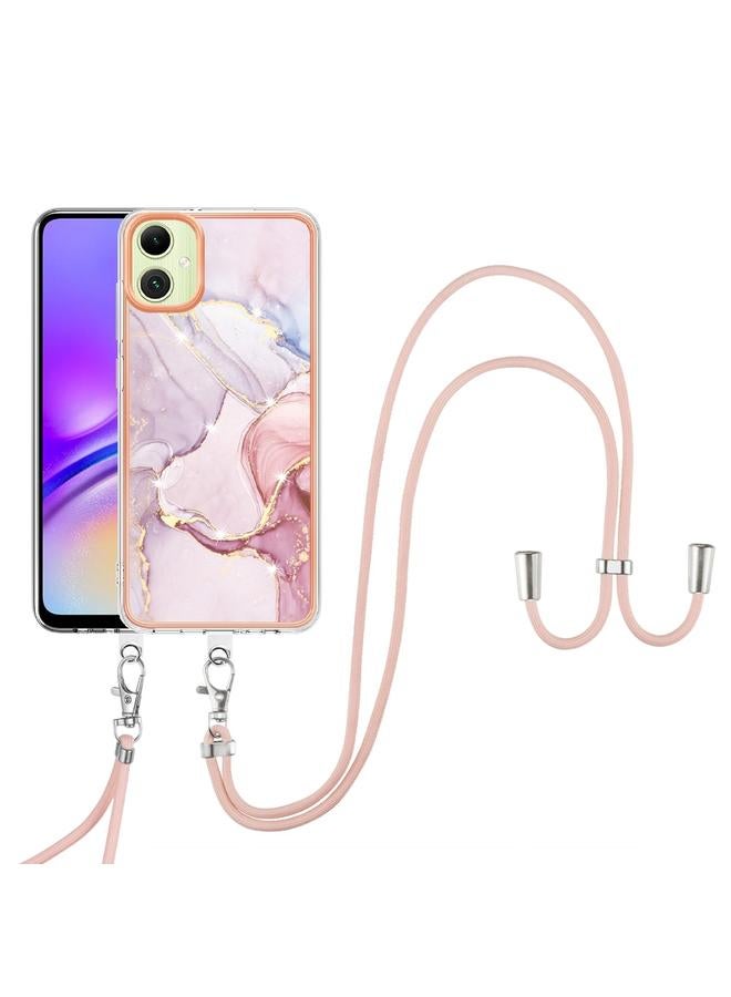 erorex Case For Samsung Galaxy A06 4G Electroplating Marble Dual-side IMD Phone Case with Lanyard - Image 2