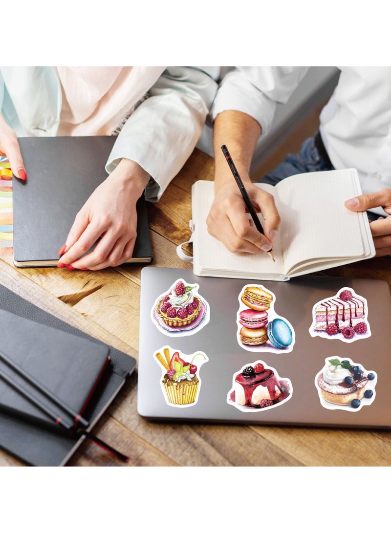 100Pcs Dessert Stickers Cake Stickers Waterproof Vinyl for Journaling Water Bottle Laptop Skateboard Scrapbook Hydro flask for Kids Teens Adults DIY Decorations - Image 3