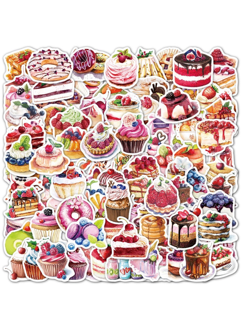100Pcs Dessert Stickers Cake Stickers Waterproof Vinyl for Journaling Water Bottle Laptop Skateboard Scrapbook Hydro flask for Kids Teens Adults DIY Decorations - Image 5