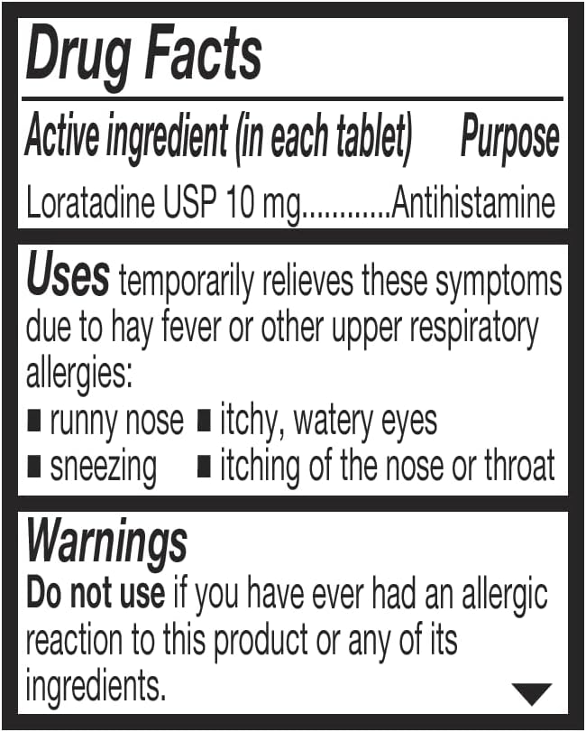 Rising Pharma Allergy Relief  Loratadine Tablets 10mg  Antihistamine Allergy Relief Product  300 Tablets - Image 3