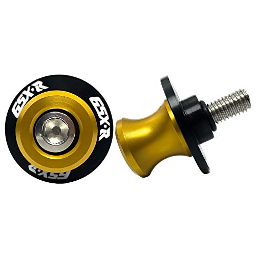 YIMOTO 8MM M8 X 1.5 Motorcycle Swingarm Sliders Spools CNC Aluninum Swing Arm Stand Screws 2PCS for Suzuki GSX-R 600 GSX-R 750 GSX-R 1000 (Gold) - Image 3