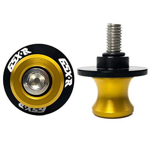 YIMOTO 8MM M8 X 1.5 Motorcycle Swingarm Sliders Spools CNC Aluninum Swing Arm Stand Screws 2PCS for Suzuki GSX-R 600 GSX-R 750 GSX-R 1000 (Gold) - Image 2