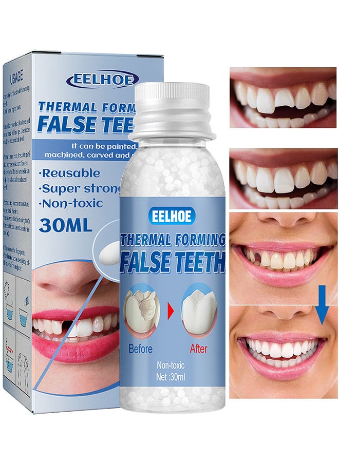 EELHOE Temporary Tooth Repair Beads Tooth Repair Kit Teeth Filling Replacement For Chipped Teeth, Thermal Beads For Temporary Fix The Missing And Broken Tooth Fake Teeth 30ML  - Image 1