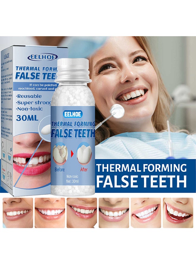 EELHOE Temporary Tooth Repair Beads Tooth Repair Kit Teeth Filling Replacement For Chipped Teeth, Thermal Beads For Temporary Fix The Missing And Broken Tooth Fake Teeth 30ML  - Image 2