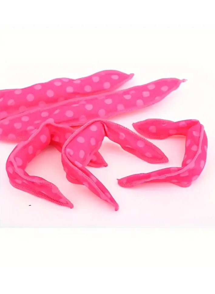 Ucanbe 10 pcs Heatless Sleep Hair Curlers - Pillow Soft Foam Rollers for Women, Polka Dot Design, Create Natural Curls & Waves, DIY Styling Tools - Image 3