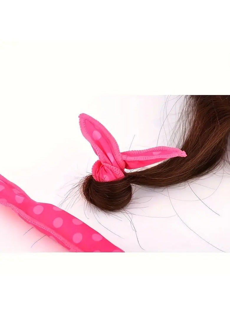 Ucanbe 10 pcs Heatless Sleep Hair Curlers - Pillow Soft Foam Rollers for Women, Polka Dot Design, Create Natural Curls & Waves, DIY Styling Tools - Image 4