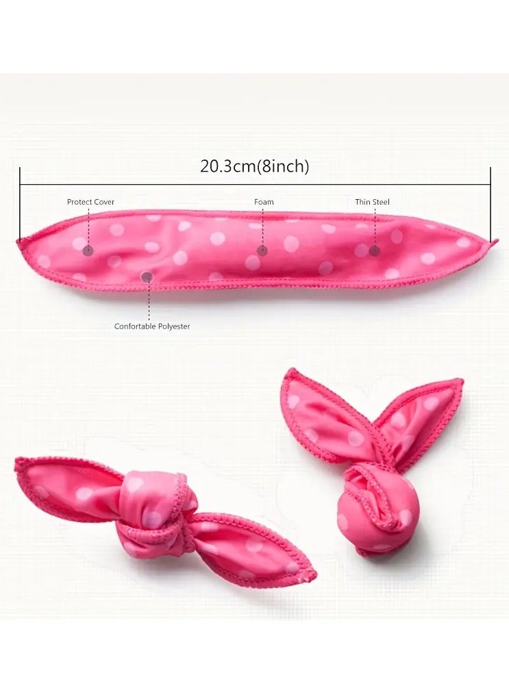 Ucanbe 10 pcs Heatless Sleep Hair Curlers - Pillow Soft Foam Rollers for Women, Polka Dot Design, Create Natural Curls & Waves, DIY Styling Tools - Image 5