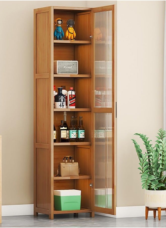 JCB CHIC Kitchen Cabinet Storage Pantry Cabinets Storage Cabinet Storage Organizer with Clear Doors and Adjustable Shelves，Mini Countertop Cabinet,Modern Coffee Bar Cabinets Sideboard Buffet Storage Cabinet  - Image 1