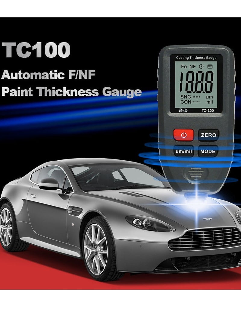 R&D TC100 Car Paint Coating Thickness Gauge Meter Handheld 0-1300um for Both Steel and Aluminum Base Metal,Check The Car’s Original Coating Auto Car Paint Meter  - Image 5