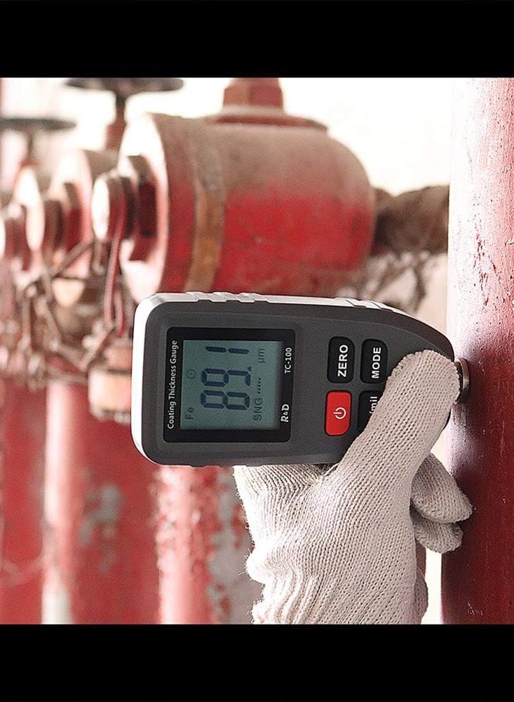 TC100 Car Paint Coating Thickness Gauge Meter Handheld 0-1300um for Both Steel and Aluminum Base Metal,Check The Car’s Original Coating Auto Car Paint Meter