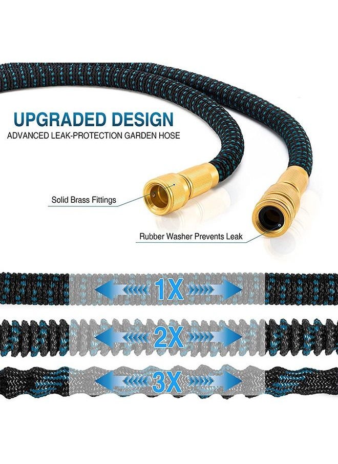 Arabest Expandable Garden Hose 50FT - Flexible Water Hose 50FT with 10 Spray Nozzle, Durable 3-Layer Latex Car Wash Hose with Solid Brass Connector, Leakproof Lightweight Pipe for Watering Washing  - Image 3