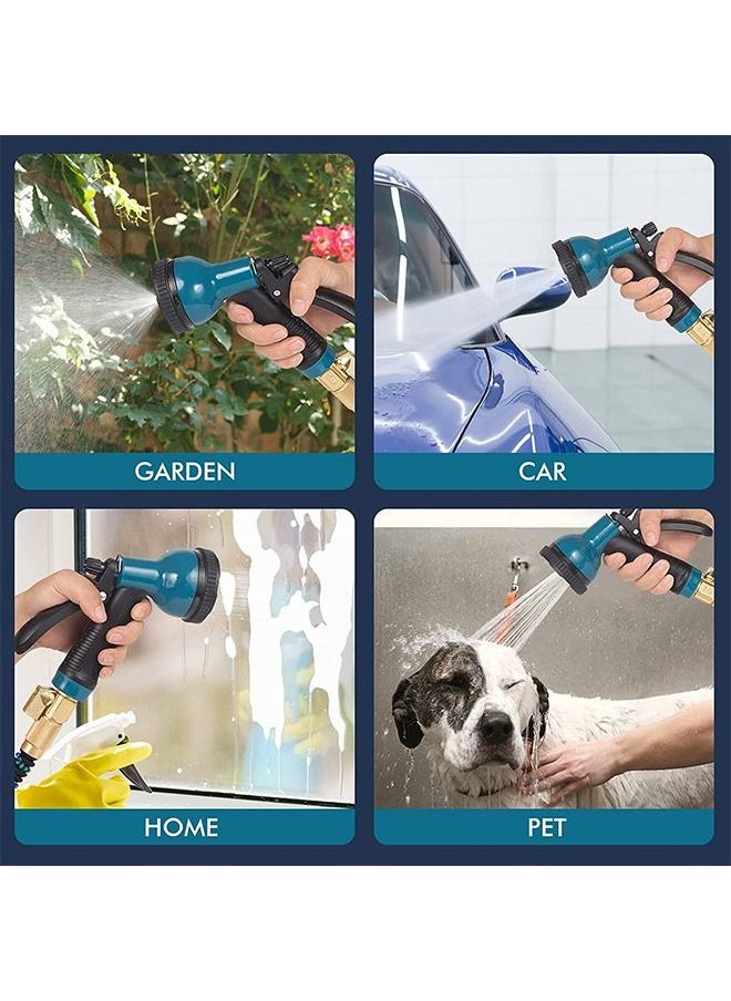 Arabest - Expandable Garden Hose 50FT - Flexible Water Hose 50FT with 10 Spray Nozzle, Durable 3-Layer Latex Car Wash Hose with Solid Brass Connector, Leakproof Lightweight Pipe for Watering Washing - Image 1