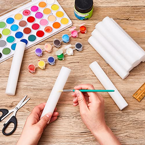 Fabbay 30 Pieces 6 Inch White Foam Cylinders for Crafts Foam Tubes Rods Cylinders Shape for Modeling, DIY Crafts and Arts Projects Decorations Supplies - Image 4