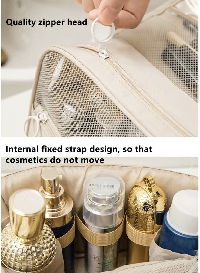 Kutis 1-Piece  Travel Cosmetic Bag Portable Large-Capacity Storage Waterproof Toiletry Bag Multifunction Toiletries Organizer Storage Bag - Image 5