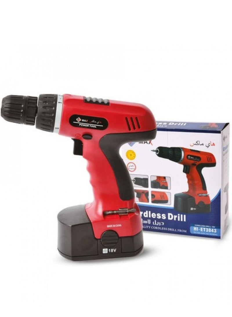 هايماكس دريل لاسلكي 18 فولت مع بطارية - Image 3