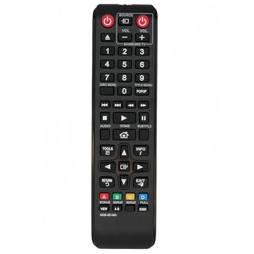 uehba Universal Remote Control Compatible for Samsung Blu-Ray DVD Player BD-J5700 BD-FM57C BD-F5100 BD-H5100 BD-J5100 BDJ5700/ZA BDJM57C BD-J5900 BD-HM59 BD-FM51/ZA BD-63/ZA BD-JM51 BDFM57C BD-F5700 - Image 1