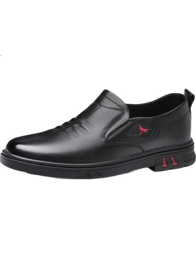 Red Dragonfly Men'S Large Size Leather Loafers Popular Flat-Bottomed Lazy Shoes Business Casual Men'S Shoes Wta122671 - Image 1