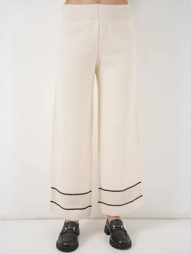 بيغ دارت BDART Button Detailed Striped Sweater & Pants Knit Co-Ord Set