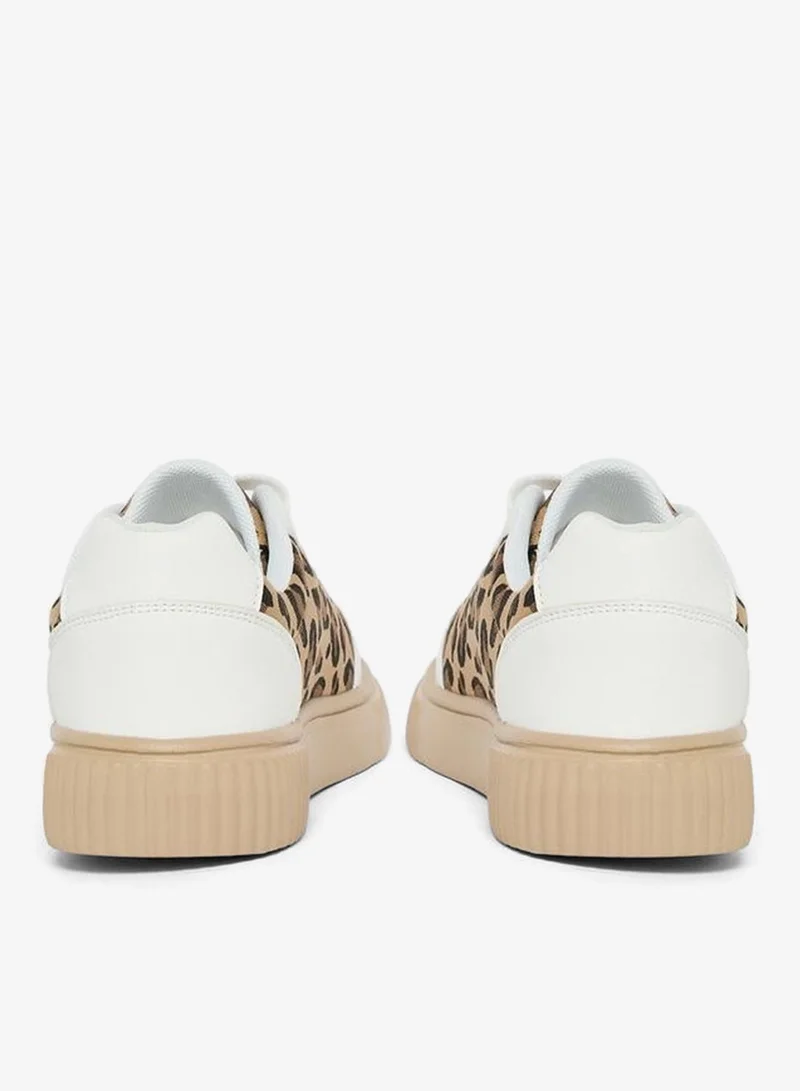 Styli Active  Animal Print Lace Up Sneakers for Women | Best Price UAE