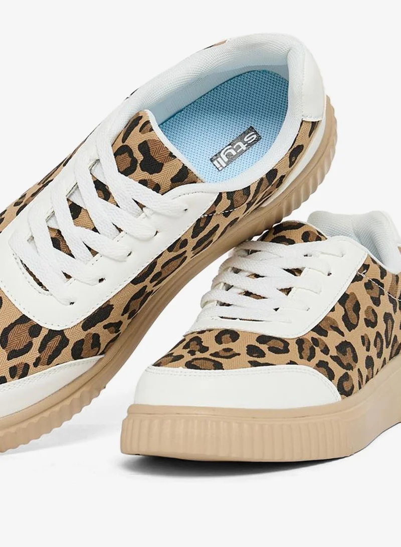 Styli Active  Animal Print Lace Up Sneakers for Women | Best Price UAE