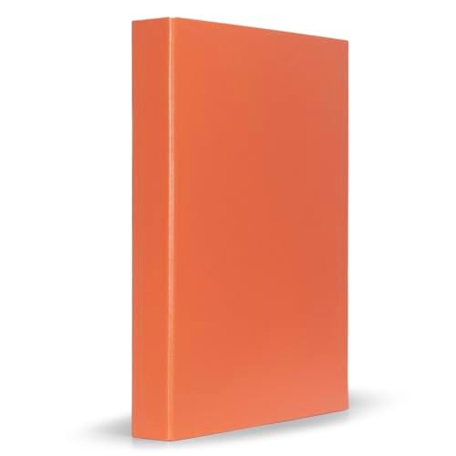 Mahavir Premium – 2D Ring Binder File – Foolscap Size (216mm x 343mm) (8.5inch x 13.5inch) – 25mm (1 inch) Nickel Plated Clip – Vinyl Coated Cover Material – Pack of 2 – (Orange + Green) - Image 2