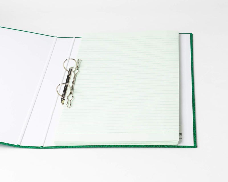 Mahavir Premium – 2D Ring Binder File – Foolscap Size (216mm x 343mm) (8.5inch x 13.5inch) – 25mm (1 inch) Nickel Plated Clip – Vinyl Coated Cover Material – Pack of 2 – (Orange + Green) - Image 5
