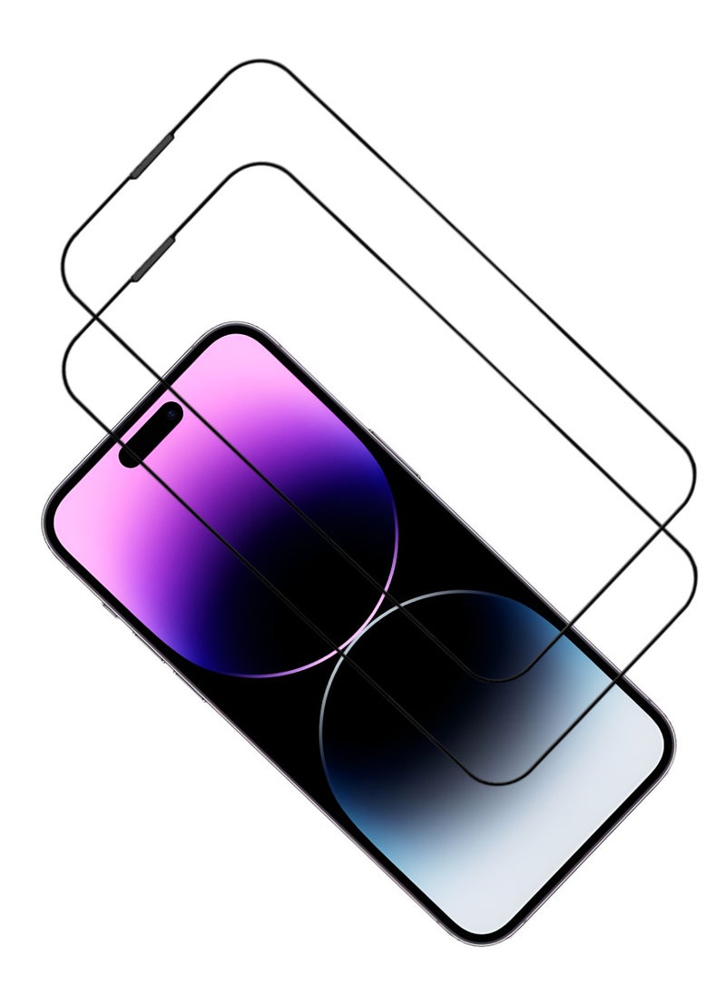 ACLIX 2 Pieces Antistatic ESD Dustproof Premium Quality High Definition Tempered Glass Screen Protector Designed For  iPhone 14 Pro - Image 1